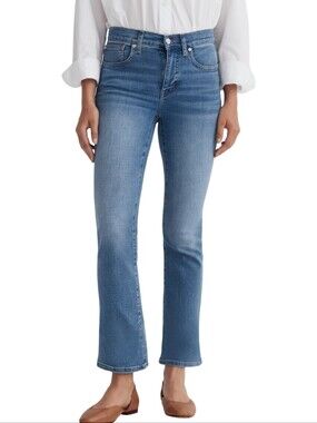 MADEWELL Mid Rise Kick Out Flare Ankle Jeans Medium Vintage Wash 26 EUC